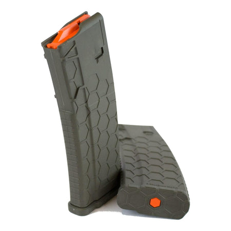 Hexmag AR-15/M4 Series 2 30rd OD Green Rifle Magazine Orange Follower .223 Rem/5.56x45mm