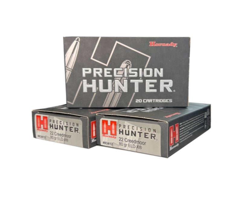 22 CREEDMOOR / 80 GR ELD-X® PRECISION HUNTER 83412 / 20 RDS / HORNADY