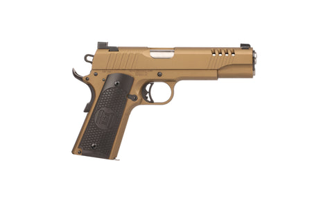 Auto-Ordnance 1911TCAC10 1911 45 ACP 7+1 5" Stainless Steel Barrel, Serrated Stainless Steel Slide, Burnt Bronze Cerakote Steel Frame w/Beavertail, Armor Black Cerakote Engraved Aluminum Grip