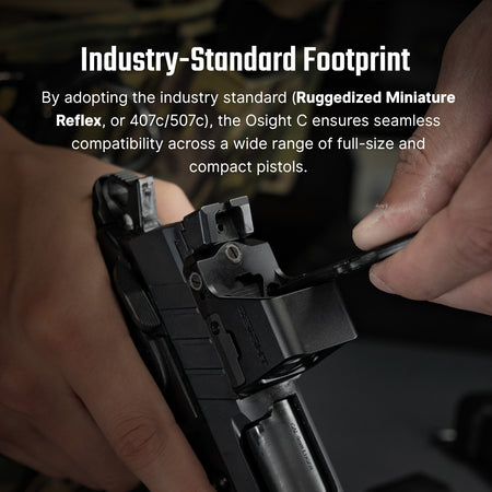 Osight C Compact Multi-Reticle System 3 MOA Dot 32 MOA Circle Red Dot Sight