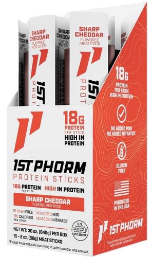 1ST PHORM PROTEIN BEEF STICKS SHARP CHEDDAR 15 STICKS