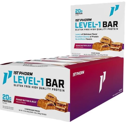 1ST PHORM LEVEL 1 BAR PEANUT BUTTER & JELLY 15 BARS