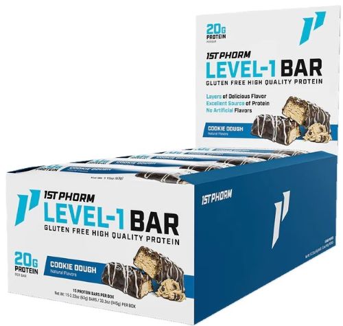 1ST PHORM LEVEL 1 BAR COOKIE DOUGH 15 BARS