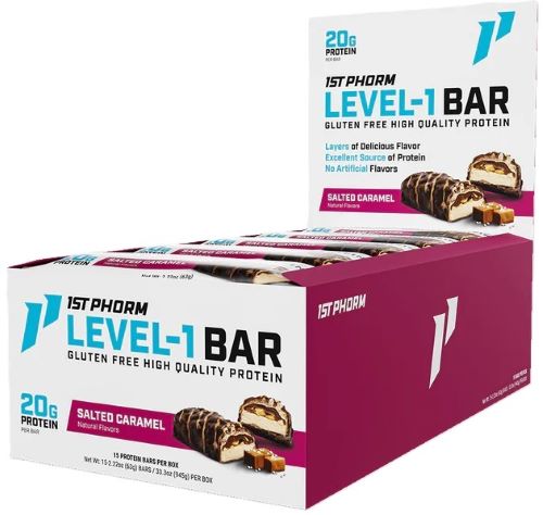 1ST PHORM LEVEL 1 BAR SALTED CARAMEL 15 BARS