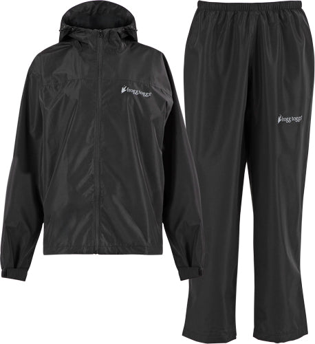 FROGG TOGGS MEN'S VAPOR RAIN SUIT BLACK MD/LG