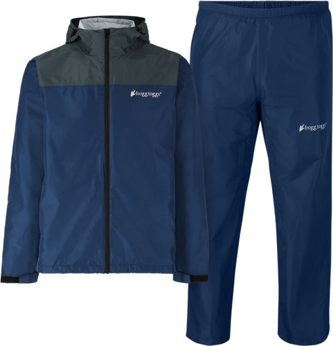 FROGG TOGGS MEN'S VAPOR RAIN SUIT BLUE & GRAY MD/LG