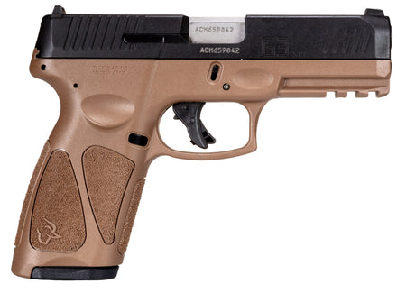 Taurus 1-G3B941B-15 G3 Full Size Frame 9mm Luger 15+1 4" Stainless Steel Barrel, Black Stainless Steel Serrated Slide, Brown Polymer Frame w/Picatinny Rail