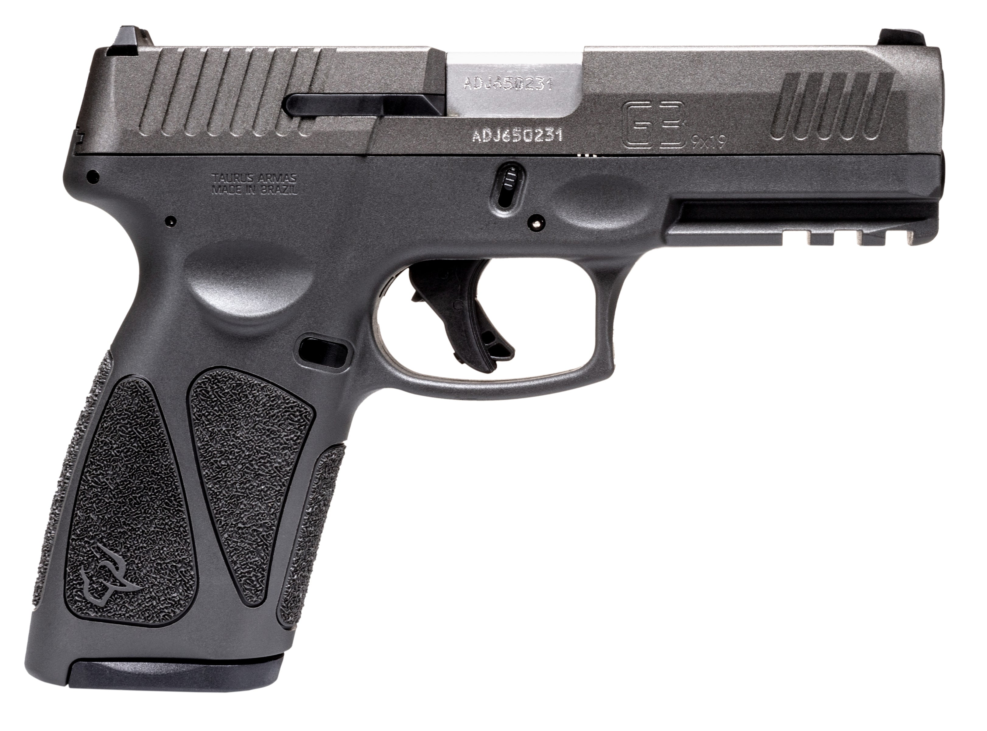 Taurus 1-G3B94CG G3 Full Size Frame 9mm Luger 17+1 4" Stainless Stainless Steel Barrel, Tungsten Gray Cerakote Stainless Steel Serrated Slide, Gray Polymer Frame w/Picatinny Rail