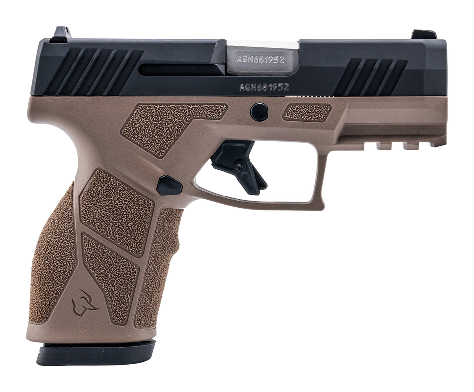 Taurus 1-GX2931B-10 GX2 9mm Luger 10+1 3.37" Matte Stainless Steel Barrel, Matte Black Serrated Stainless Steel Slide, Brown Polymer Frame w/Picatinny Rail, Polymer Grip