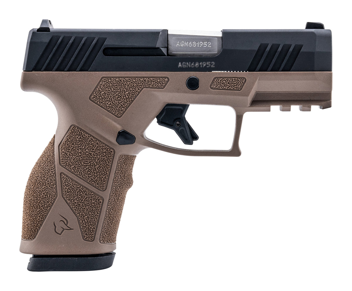 Taurus 1-GX2931B GX2 9mm Luger 13+1 3.37" Matte Stainless Steel Barrel, Matte Black Serrated Stainless Steel Slide, Brown Polymer Frame w/Picatinny Rail, Polymer Grip