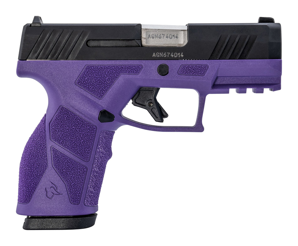 Taurus 1-GX2931DP GX2 9mm Luger 13+1 3.37" Matte Stainless Steel Barrel, Matte Black Serrated Stainless Steel Slide, Dark Purple Polymer Frame w/Picatinny Rail, Polymer Grip