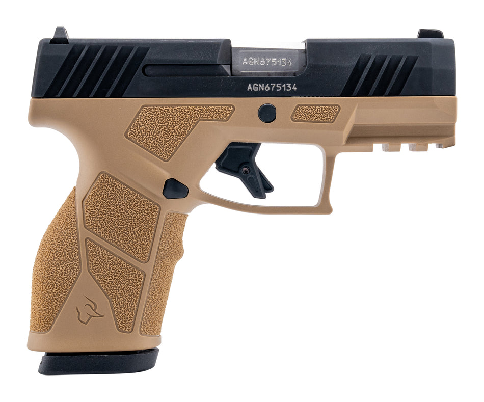 Taurus 1-GX2931T-10 GX2 9mm Luger 10+1 3.37" Matte Stainless Steel Barrel, Matte Black Serrated Stainless Steel Slide, Tan Polymer Frame w/Picatinny Rail, Polymer Grip