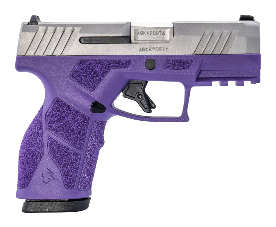 Taurus 1-GX2939DP-10 GX2 9mm Luger 10+1 3.37" Matte Stainless Steel Barrel, Matte Serrated Stainless Steel Slide, Dark Purple Polymer Frame w/Picatinny Rail, Polymer Grip