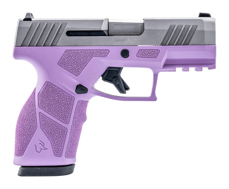Taurus 1-GX2939LP-10 GX2 9mm Luger 10+1 3.37" Matte Stainless Steel Barrel, Matte Serrated Stainless Steel Slide, Light Purple Polymer Frame w/Picatinny Rail, Polymer Grip