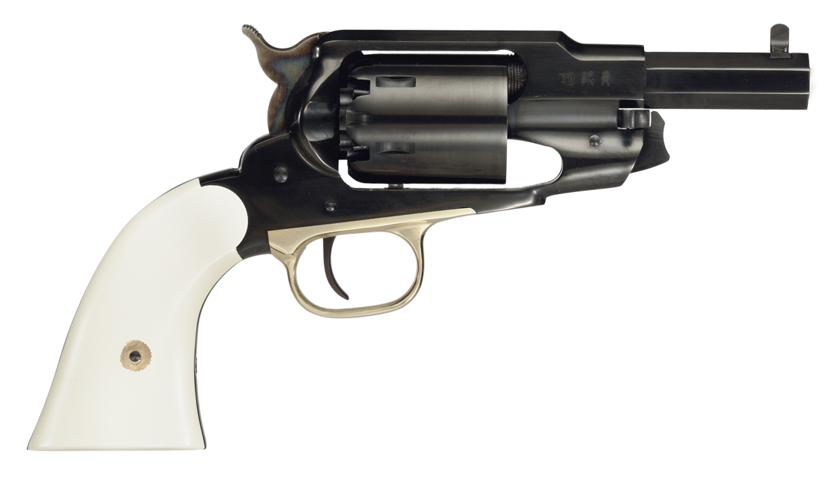 1858 ACE .44 Cal Blued 3" Barrel White Finish Walnut Grip Black Powder