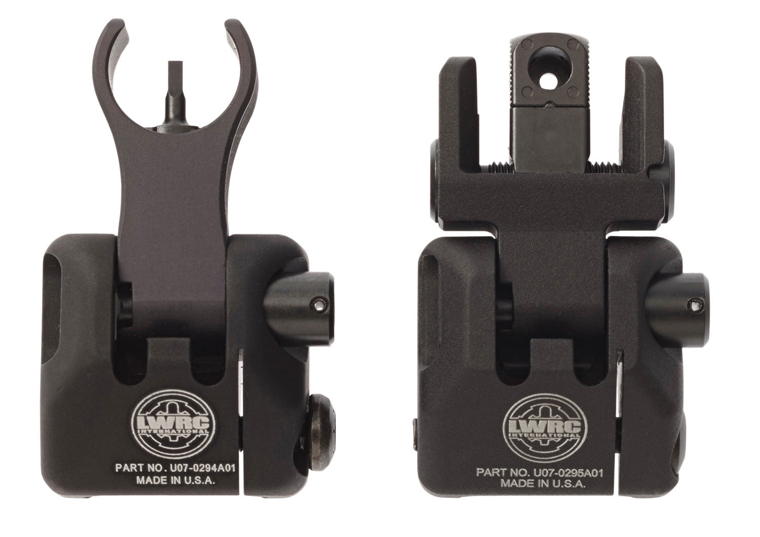 LWRC Skirmish Backup Iron Sight Folding Set AR-15 Black 2000065A01