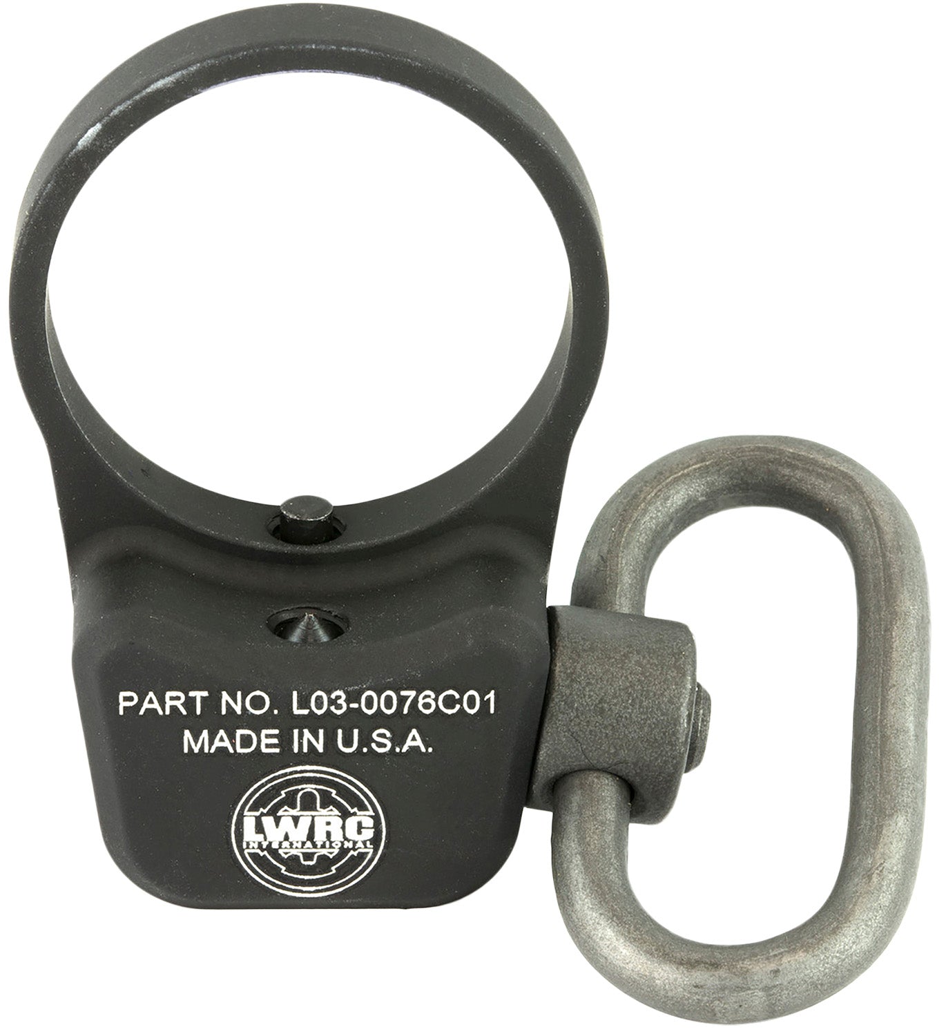 LWRC 2000072A01 Quick Detach Sling Mount Metal Black with QD Swivel