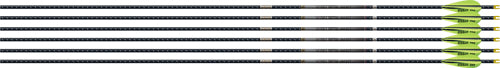 Easton 4MM FMJ 300 Arrow Set - 6 Pack with 3" AAE Hybrid Vanes
