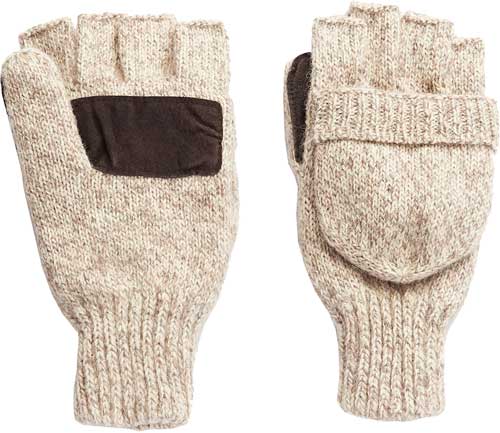Hot Shot Basics Pop-Top Mitten Ragg Wool Thinsulate Insulated Oatmeal