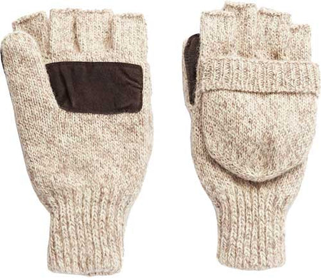 Hot Shot Basics Pop-Top Mitten Ragg Wool Thinsulate Insulated Oatmeal