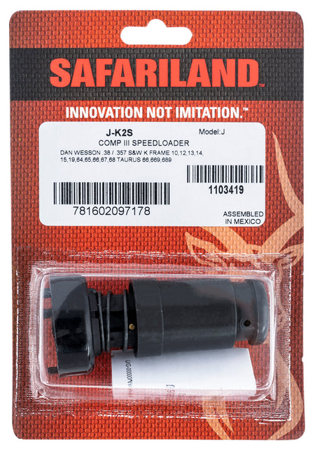 Safariland JK2S Comp III Spring-Driven 6rd .38 Spec/.357 Mag Speedloader for Dan Wesson/S&W