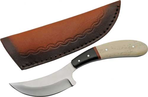 Rite Edge Bone Handle Wing Skinner 3.75" Fixed Blade Knife with Sheath