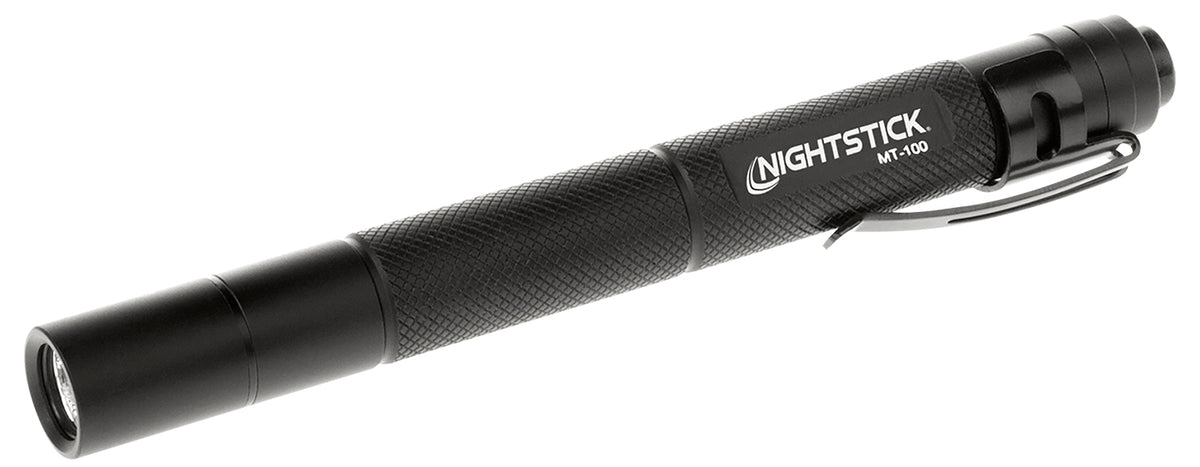 Nightstick MT100 Mini-TAC 2-AAA Flashlight 130 Lumens Black Anodized Aluminum