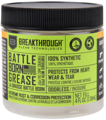 Breakthrough Clean Battle Born Grease Synthetic PTFE Lubricant 4 oz Jar