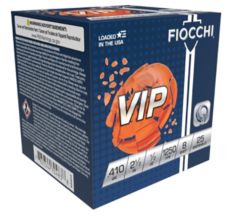 Fiocchi Exacta Target VIP Shotgun Ammo .410 Bore 2.5 in 1/2 oz #8