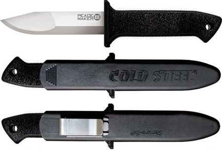 Cold Steel Peace Maker III Plain Edge 4" Boot Knife & Polymer Sheath