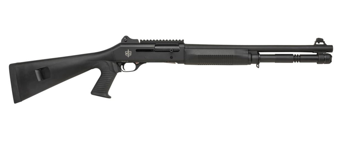 MAC 21000120 1014 12 Gauge 3" 5+1 18.50", Black, Synthetic Furniture, Fixed Pistol Grip Stock, Ghost Ring Sight, Optics Mount, 3 Chokes