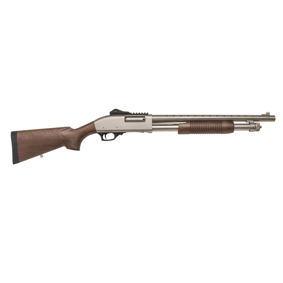 Tokarev USA 21000409 TX3 12 Gauge 18.50" 3" 5+1, Nickel Metal Finish, Turkish Walnut Stock, Fiber Optic & Ghost Ring Sight (Accepts Mossberg 590 Furniture)