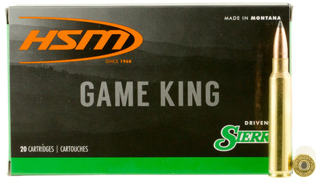 HSM Sierra Game King .338 RUM 215 grain Spitzer Boat Tail ammunition