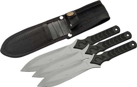 SZCO Rite Edge 10 Inch Dragon Throw Knife 3PK Set with Sheath