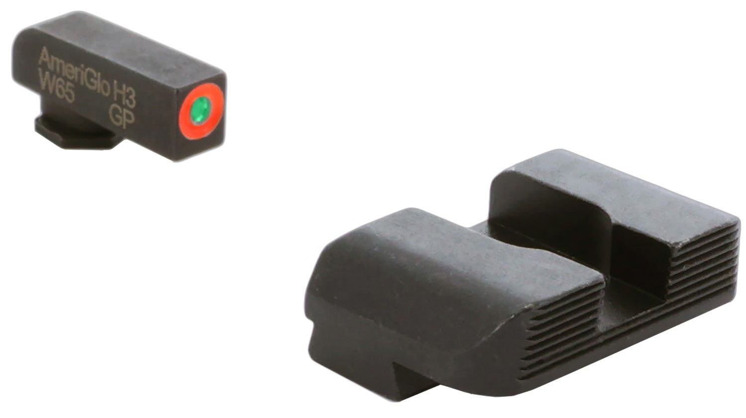 AmeriGlo GL434 Green Tritium Orange Outline Protector Sight Set for Glock 10mm/.45/.357 Models