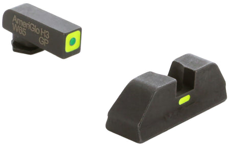 AmeriGlo GL614 Green Tritium LumiGreen CAP Sight Set for Glock Gen 1-4 9mm/.40/.380 Pistols