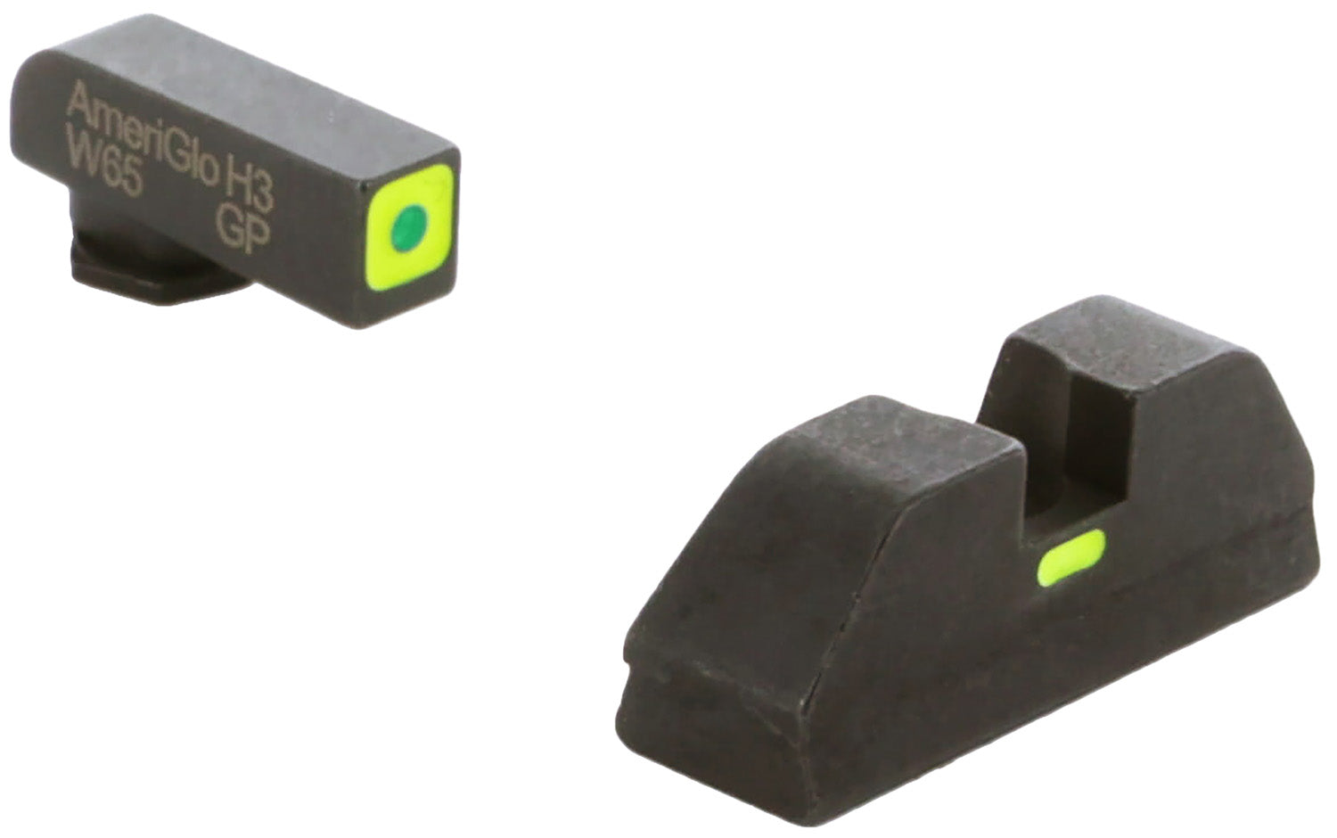 AmeriGlo GL615 Green Tritium LumiGreen Bar CAP Sight Set for Glock 10mm/.45/.357 Pistols