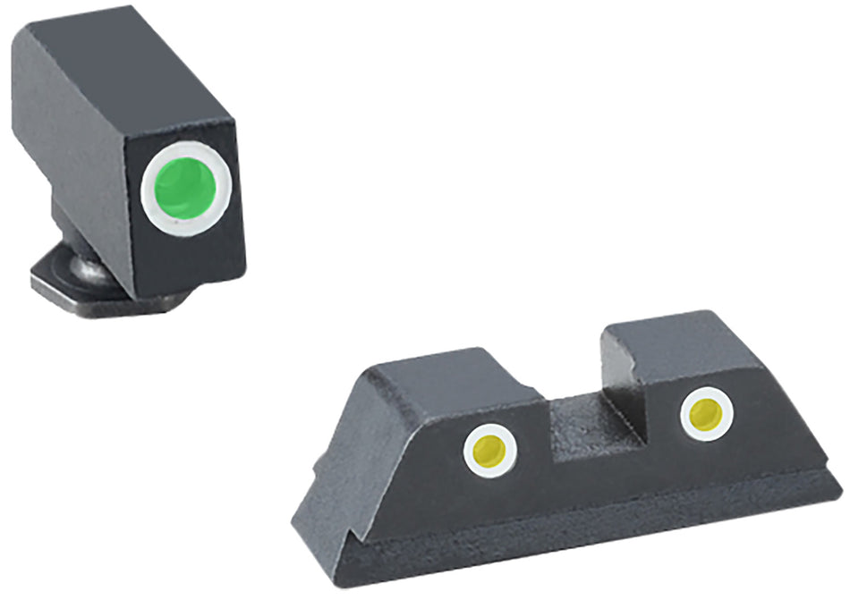 TruGlo TG231G1AW Tritium Pro Night Sight Set White Outline Compatible w/Glock 42/43/43X/48