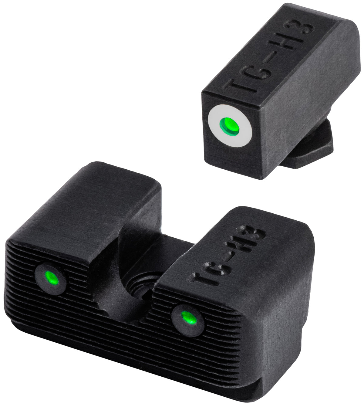TruGlo TG231G1W Tritium Pro Low Night Sight Set Front Post/Rear Dovetail for Most Glock