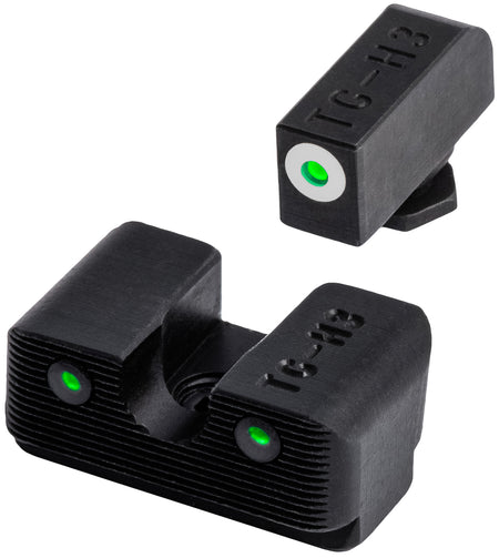 TruGlo TG231G1W Tritium Pro Low Night Sight Set Front Post/Rear Dovetail for Most Glock
