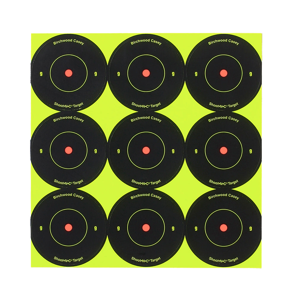 Birchwood Casey 2" Bullseye Shoot-N-C Adhesive Reactive Target 12 Pack