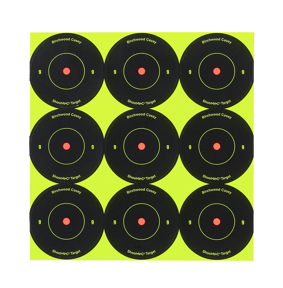 Birchwood Casey 2" Bullseye Shoot-N-C Adhesive Reactive Target 12 Pack