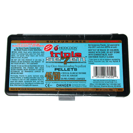 Hodgdon Triple Seven Pellets .45 cal. 50 gr. 50 pk. HAZMAT