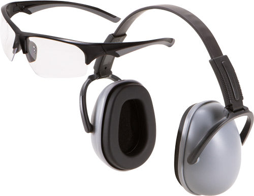 Allen Range Combo Passive 23dB Ear Muffs Gray with Clear Shooting Glasses