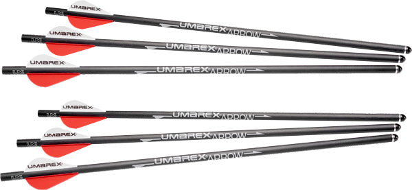 Umarex AirJavelin 120 Grain Carbon Fiber Arrows with Field Tips - 6 Pack