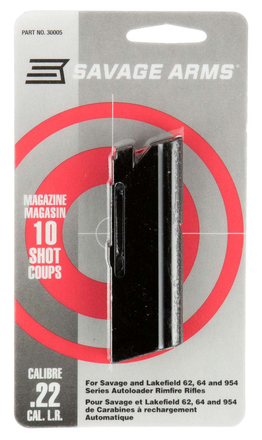 Savage Arms 30005 10rd Blued Steel Magazine Compatible with Savage 64 Series (.22 LR)