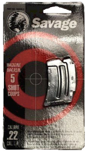 Savage Arms 90005 5rd Blued Steel Magazine Compatible with Savage MKII (.22 LR/.17 Mach 2)