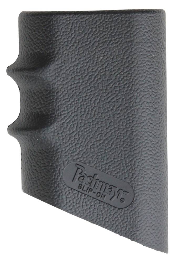 Pachmayr Size 2 Slip-On Black Rubber Grip with Finger Grooves for Large Pistol