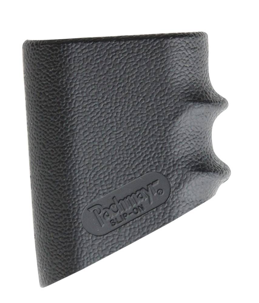 Pachmayr Size 3 Slip-On Black Rubber Grip with Finger Grooves for Medium Pistol