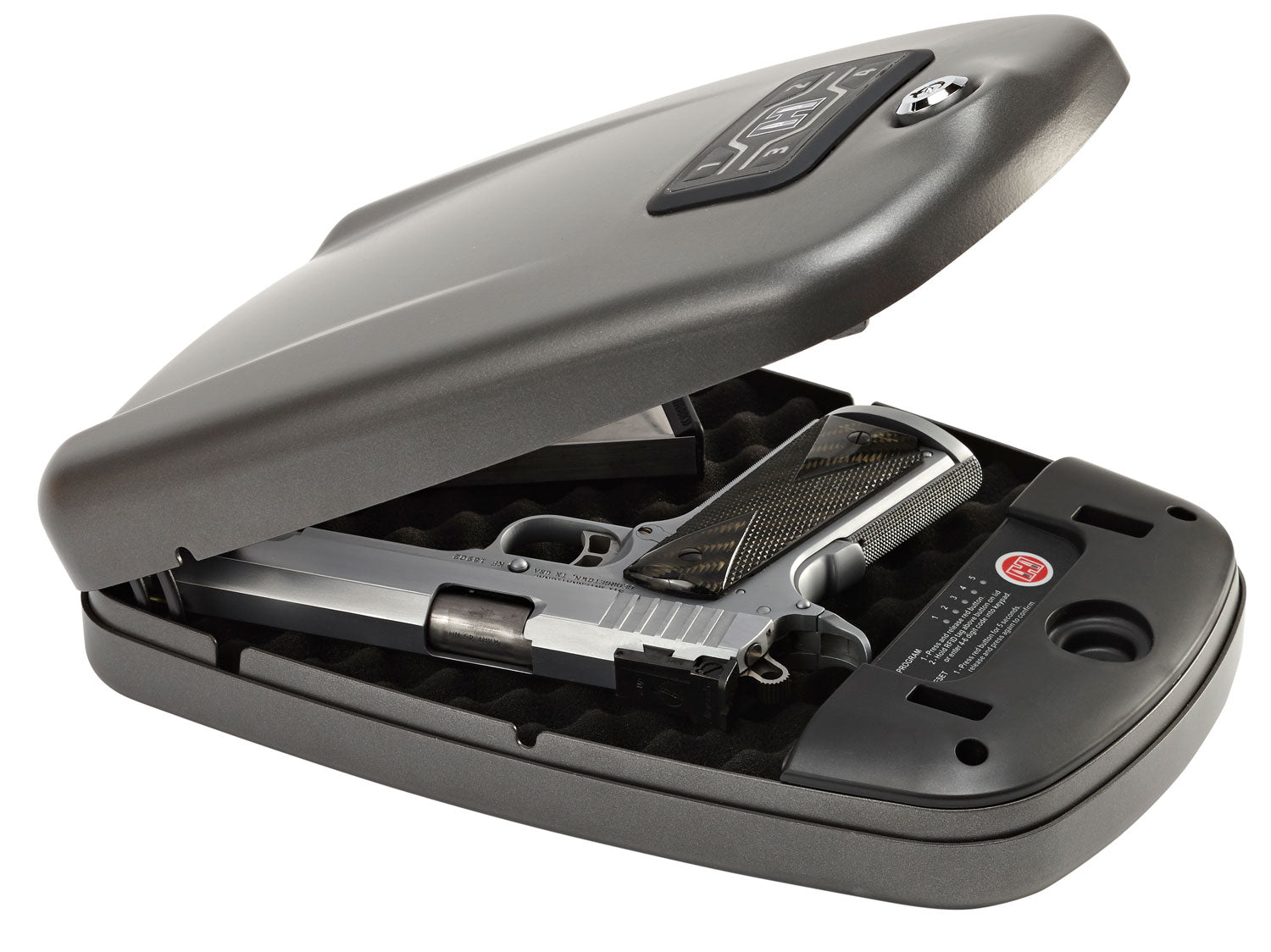 Hornady 98172 2700KP XL Rapid Safe RFID Code Key Entry Black Steel Pistol Safe
